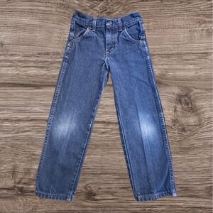 Vintage Rustler Kids Jeans Size 6 Reg Blue Denim Straight Leg 80s 90s